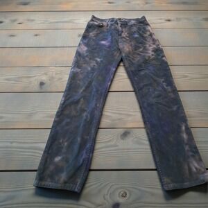 Banana Republic Traveler Slim Fit Tie Dye Galaxy Pants Mens 32x30 Purple Blue